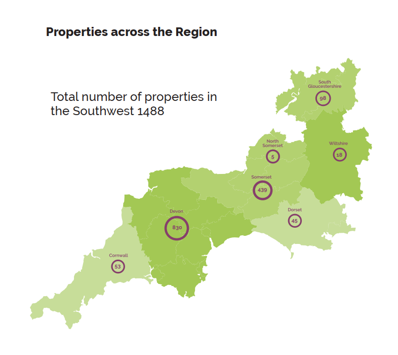 Where are our homes map 2025 as at March