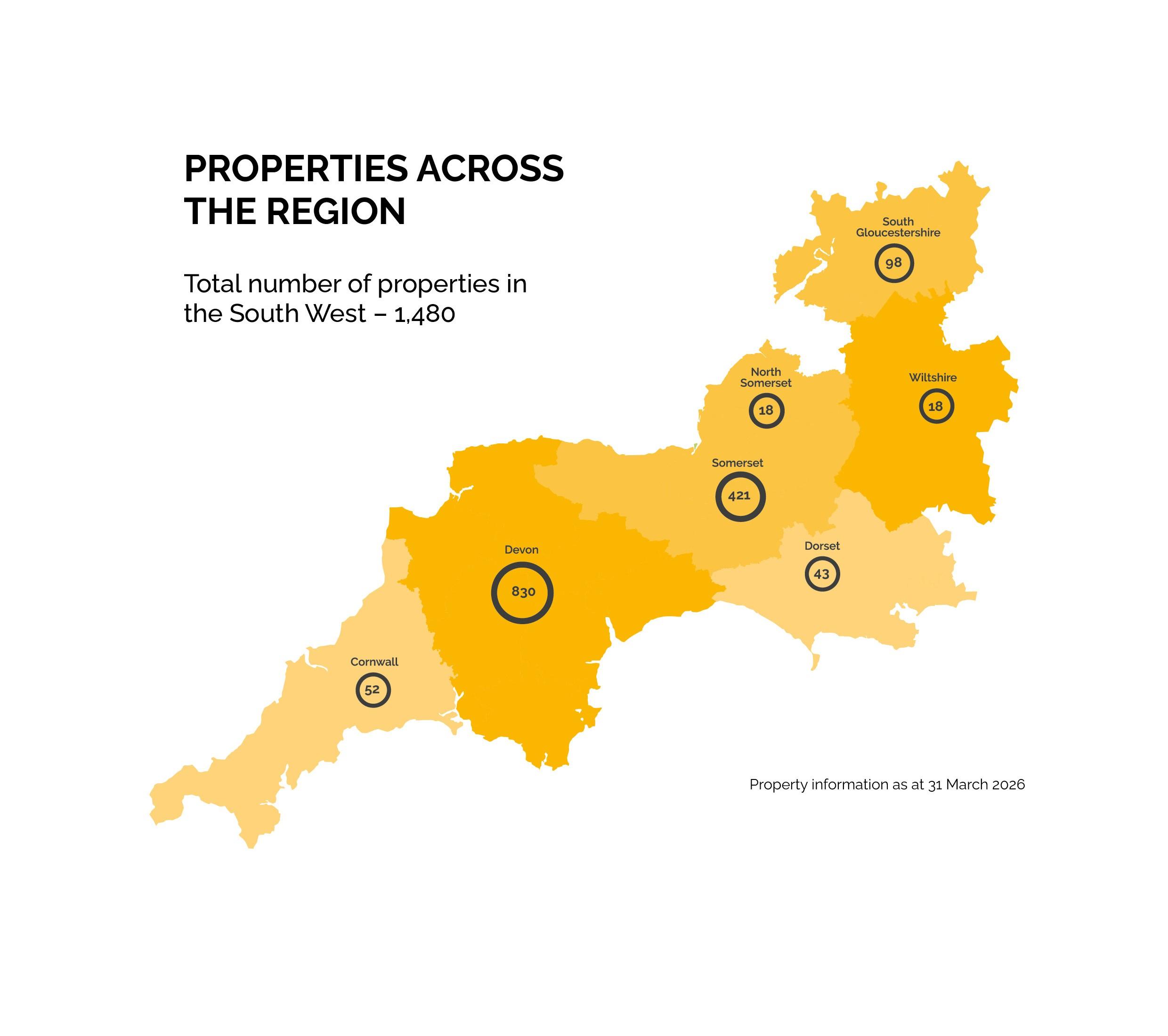 Where are our homes March 2026 map